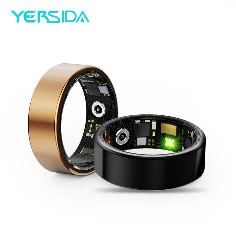 Smart Ring - Heart Rate, Health & Sleep Monitoring, IP68 Waterproof, Multi-Sport Modes, Titanium Steel Shell