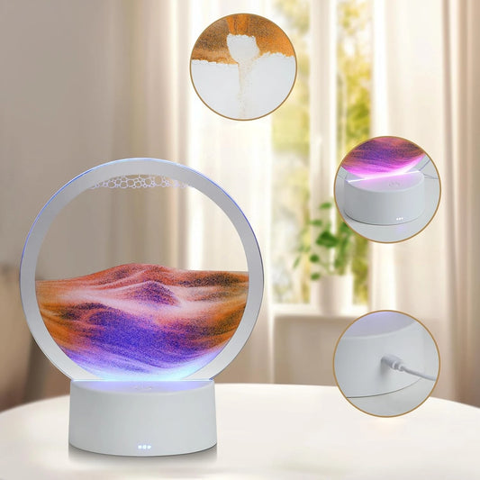 3D Moving Sand Art LED Table Lamp - USB Touch Light!