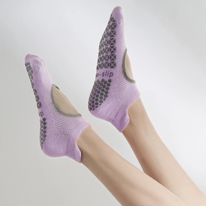 Women’s Hollow-Out Pilates Socks – Breathable, Non-Slip Silicone Grip Yoga & Fitness Socks