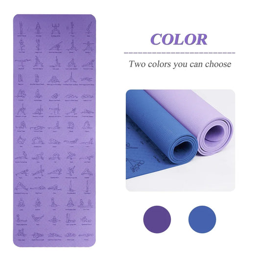 Premium Yoga Mat - 183cm x 61cm Non-Slip, Durable Exercise Mat for Comfort and Stability