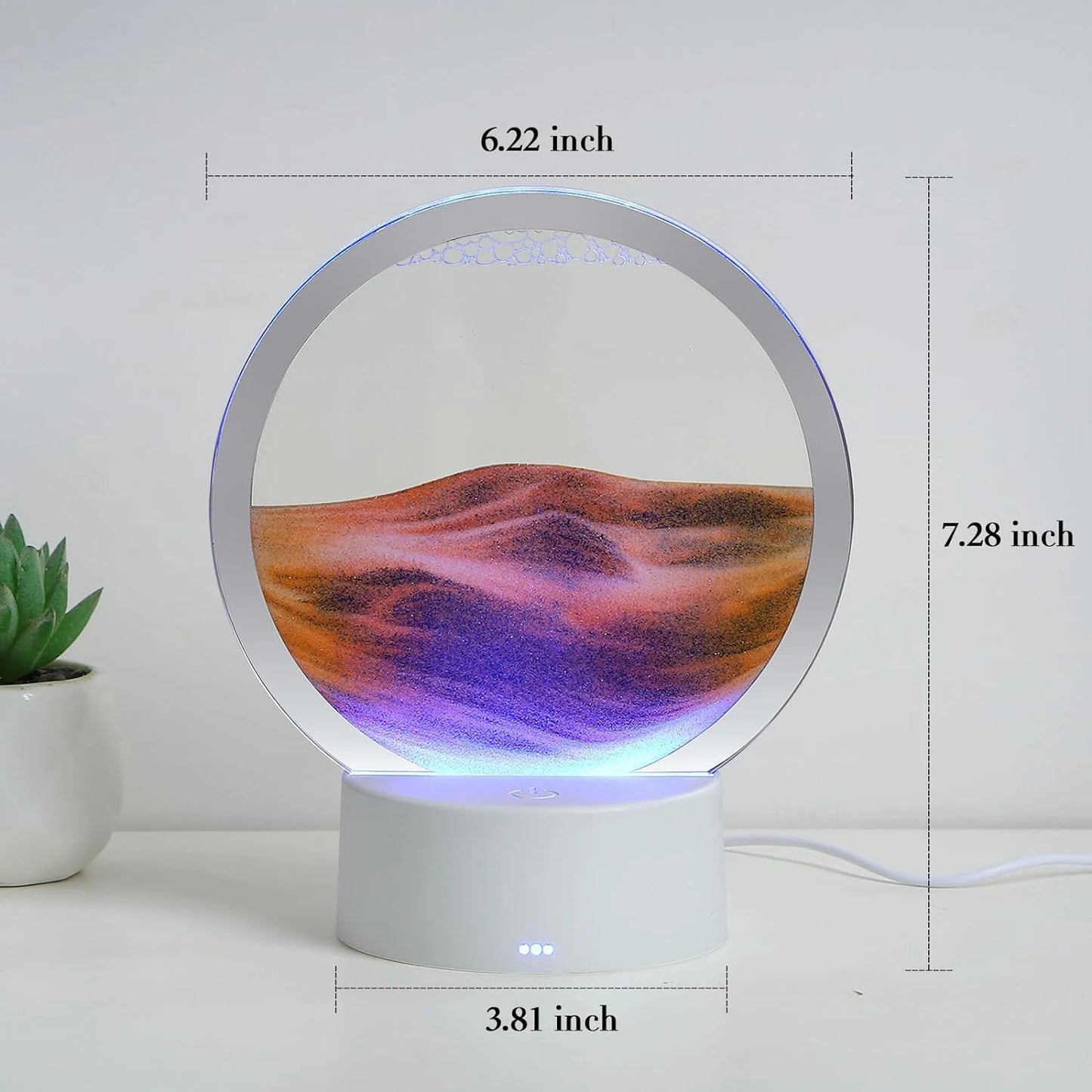 3D Moving Sand Art LED Table Lamp - USB Touch Light!