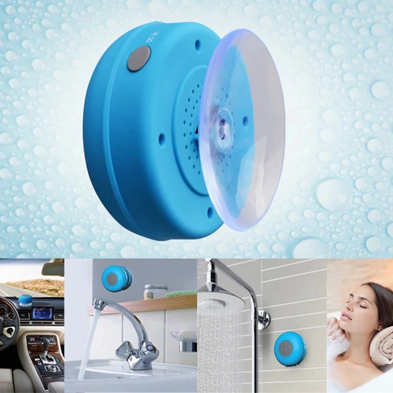 Portable Waterproof Bluetooth Audio Speaker for Shower, Car, and Outdoor Use – Compact Wireless Soundbar for Phones and Hands-Free Calling"